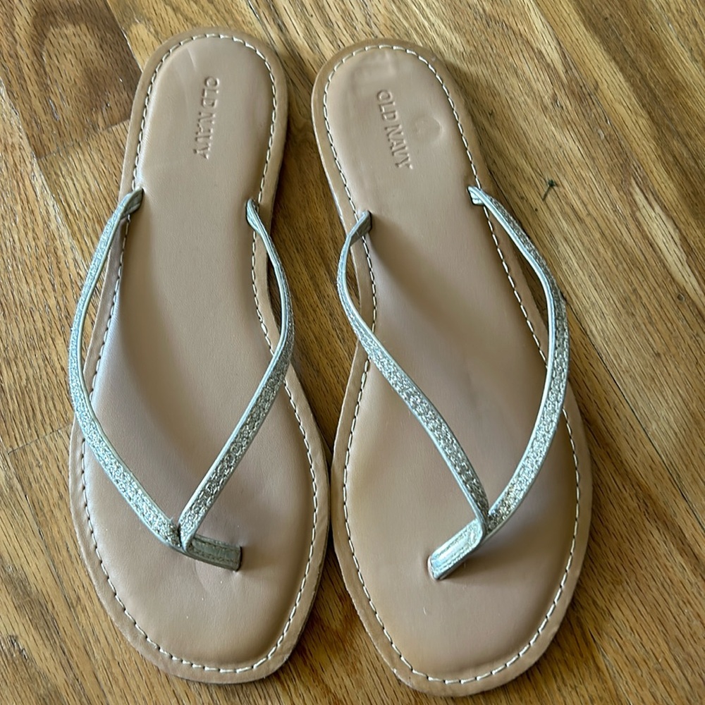 Old navy gold flip flops